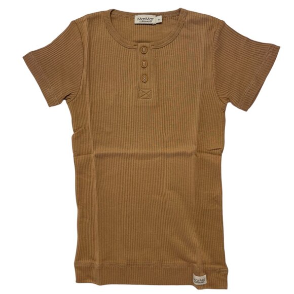 MARMAR COPENHAGEN - SHORT SLEEVE TEE - 50%COTTON - CAMEL - 6Y - NEW NO TAG - Picture 2 of 4